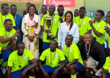 Port-Gentil : la Première Dame Zita Oligui Nguema clôture en apothéose le tournoi sixte des pères